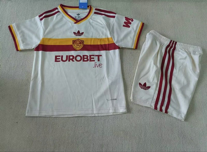26-27 Roma Away Kids Soccer Jerseys and shorts