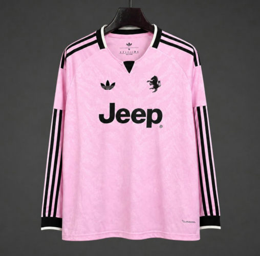 26-27 Juventus Away Long Sleeve Pink Jersey