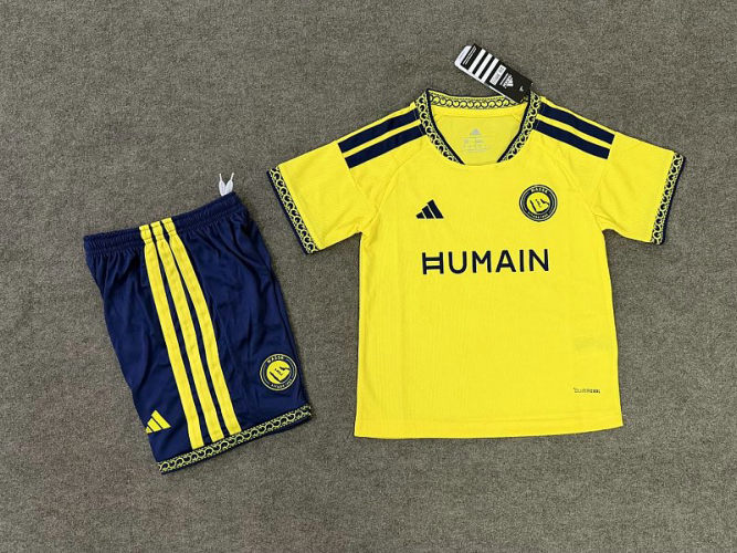 26-27 Al-Nassr Home Kids Soccer Jerseys and shorts