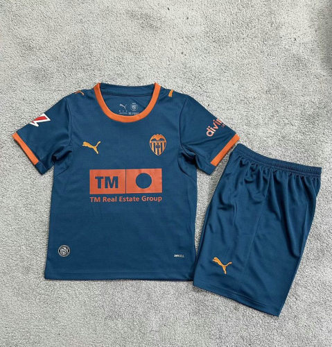 26-27 Valencia Away Kids Soccer Jerseys and shorts