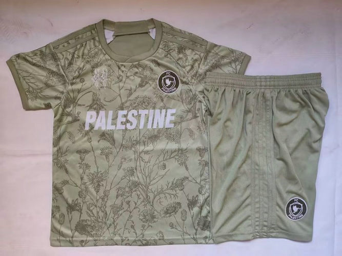 26-27 Palestine Kids Soccer Jerseys and shorts