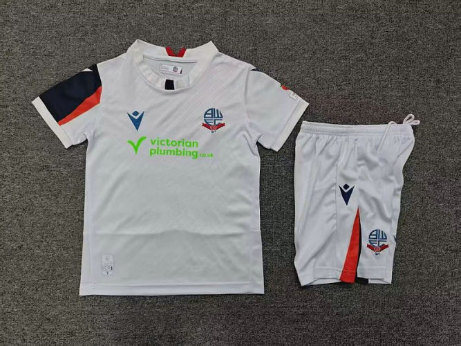 26-27 Bolton Home Kids Soccer Jerseys and shorts