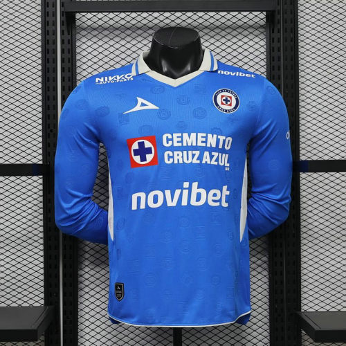 26-27 Cruz Azul Home Long Sleeve Player Version Soccer Jerseys