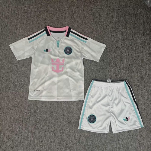 26-27 Inter Miami Away Kids Soccer Jerseys and shorts