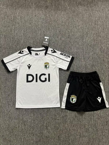 26-27 Burgos Home Kids Soccer Jerseys And Shorts