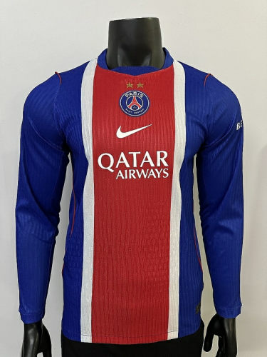 26-27 Paris Home Long Sleeve Player Version Soccer Jerseys