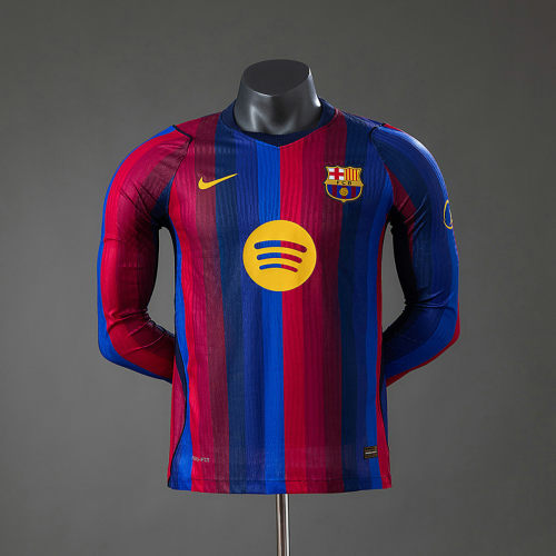 26-27 Barcelona Home Long Sleeves Player Version Soccer Jerseys