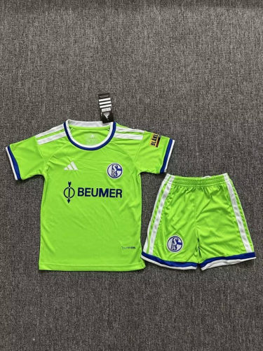 26-27 Schalke Third Kids Soccer Jerseys and shorts